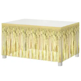 Bordsk&oslash;rt Frynser Lys Guld