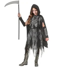 Kostume Manden med Leen Skelet B&oslash;rn