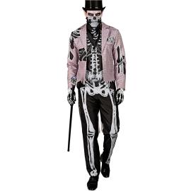 Skeletkostume med Frakke & Maske X-Large