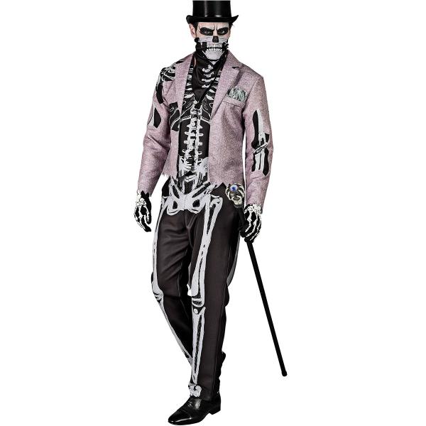 Skeletkostume med Frakke & Maske