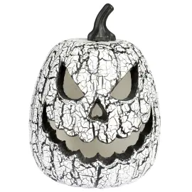 Hvid Halloweengr&aelig;skar med LED-lys