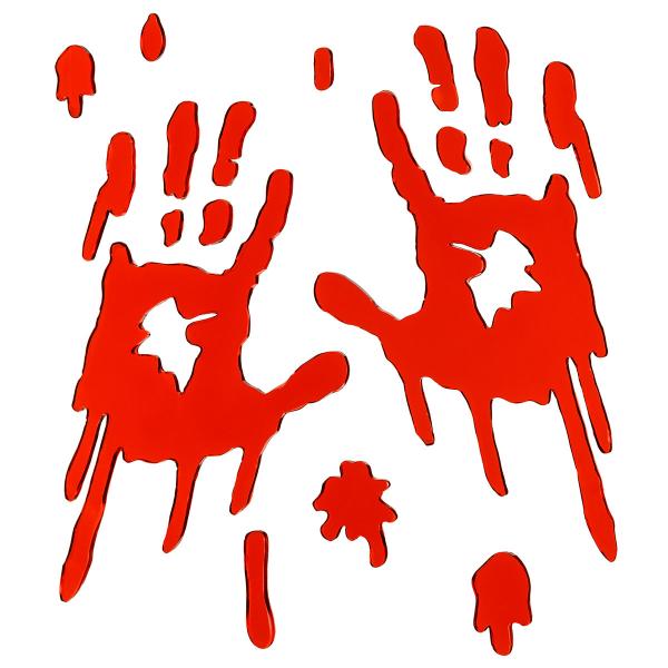 Vinduesklistermærker Blodige Hænder