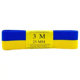 Pyntebånd Blå og Gul 25 mm
