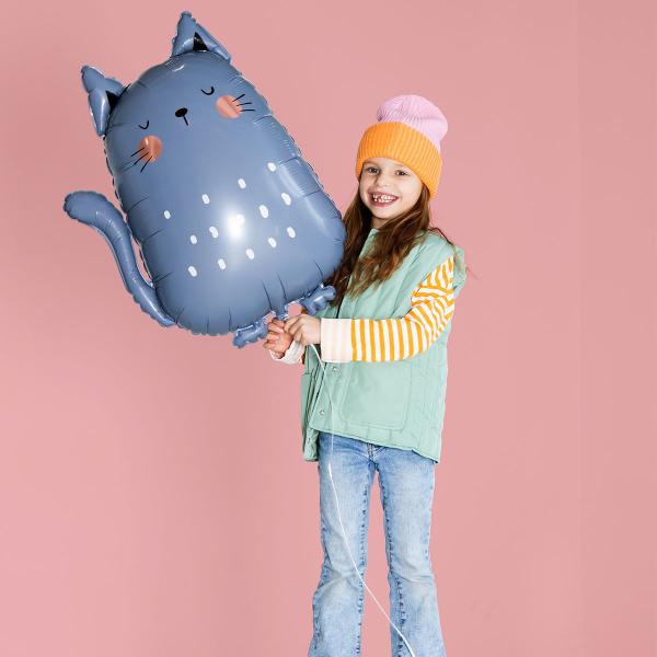 Folieballon Grå kat