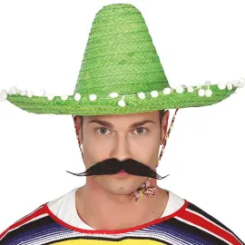 Mexicansk Sombrero Stråhat Grøn