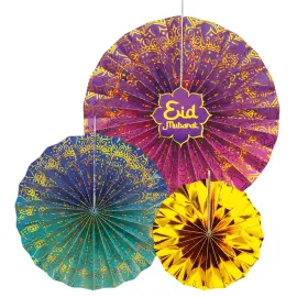 Eid Mubarak Papirfjer 3-pak