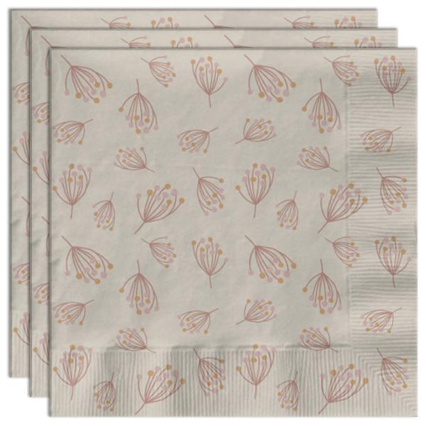 Servietter Blomstrende Beige/Lyserød 20-pak