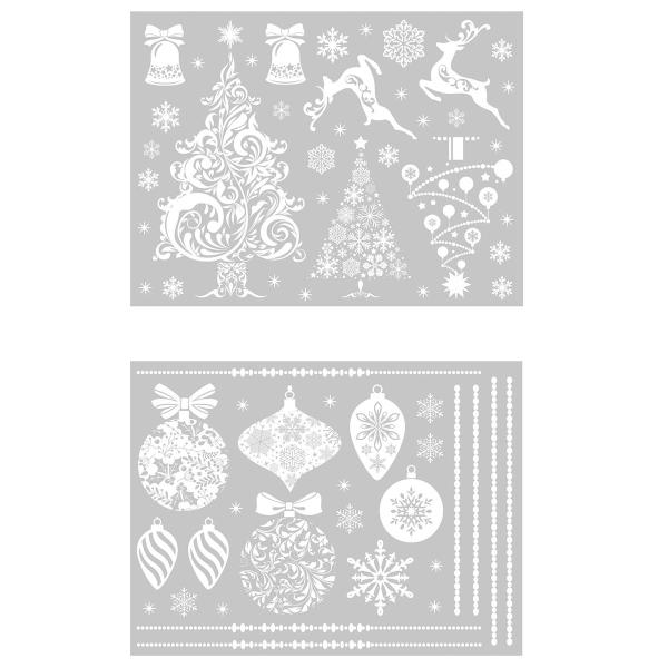 Jul Vinduesklistermærker Hvid