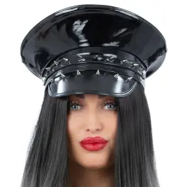 Kaptajnshat Sort med Nitter