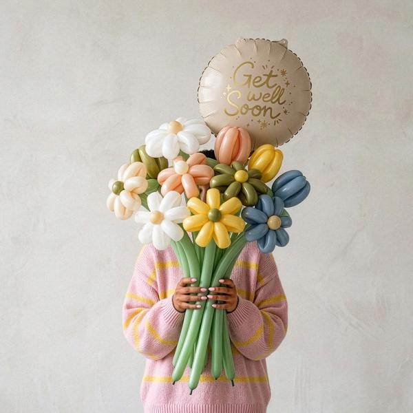 Rund Folieballon Get Well Soon 35 cm