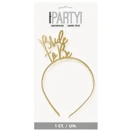 Hårbøjle Bride To Be Guld