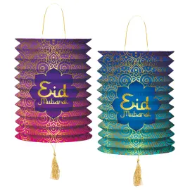 Eid Mubarak Papirlanterner 2-pak