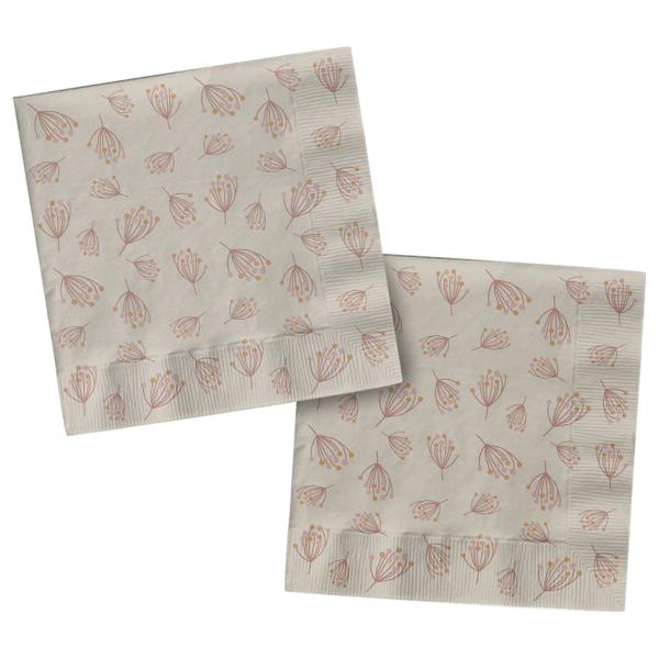 Servietter Blomstrende Beige/Lyserød 20-pak