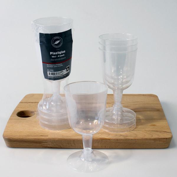Vinglas Plast 16 cl 4-pak