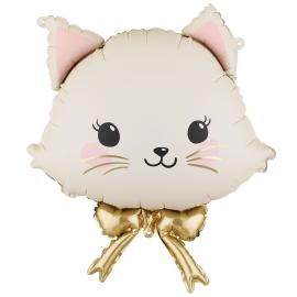 Folieballon Kat med Sl&oslash;jfe 50 x 60 cm