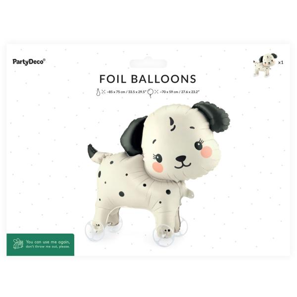 Folieballon Hund på Hjul 70 x 59 cm