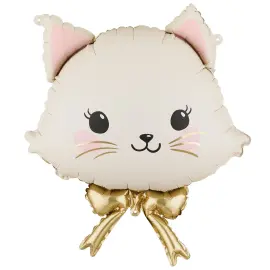 Folieballon Kat med Sl&oslash;jfe 50 x 60 cm