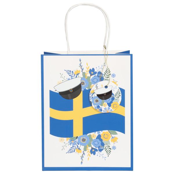 Student Gavepose Svenske Flag 18 x 10 x 23 cm