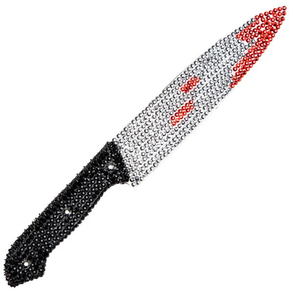 Blodig Køkkenkniv med Diamanter