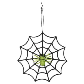 Glitrende Spindelvæv med Edderkop