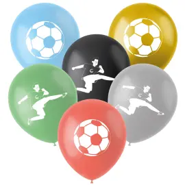 Latexballoner Fodbold F&oslash;dselsdagsfest 6-pak