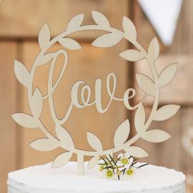 Cake Topper Træ Love