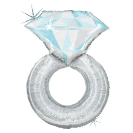 Diamantring Holografisk Folieballon