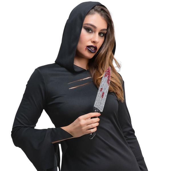 Blodig Køkkenkniv med Diamanter