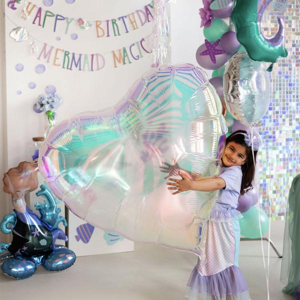 Folieballon Havfrue Stående 55 x 80 cm