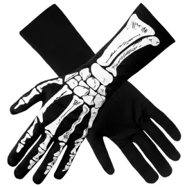 Skelethandsker Sort