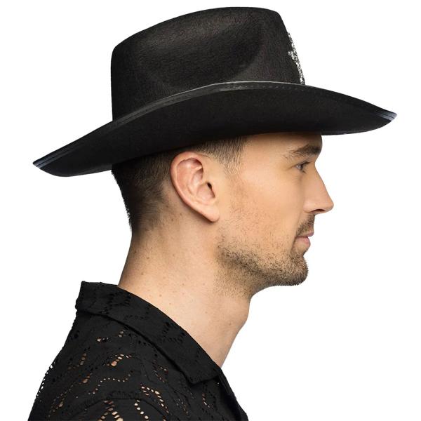 Cowboyhat med Stjerne Sort