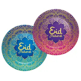 Eid Mubarak Paptallerkener 23 cm 8-pak