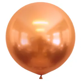Kobber Kæmpestor Chrome Latexballoner 2-pak