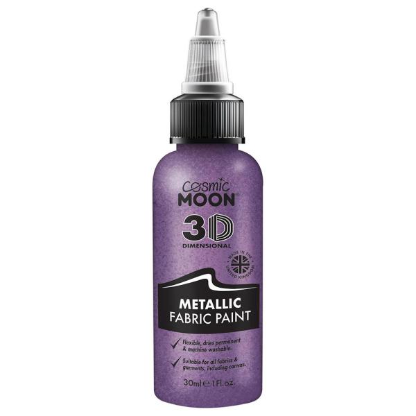 Cosmic Moon Metallisk Tekstilfarve Lilla 30 ml