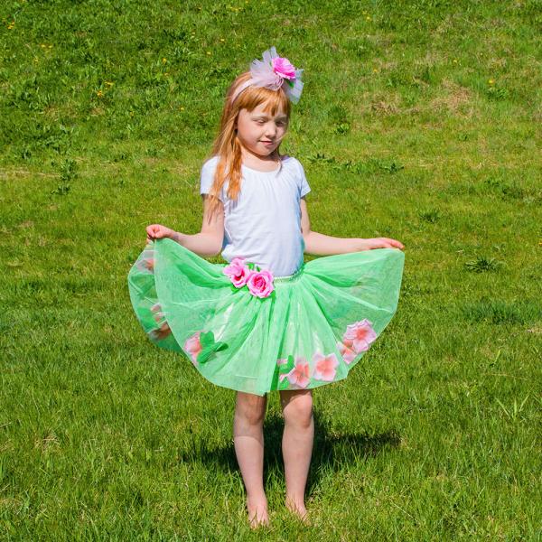 Tylskørt og Hårbøjle Flowerfairy