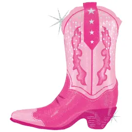 Folieballon Lyserød Cowboystøvle