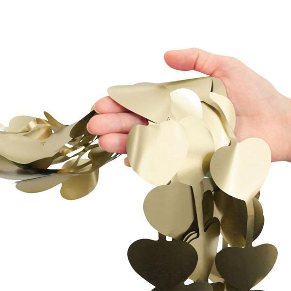 Dørforhæng Hjerter Mat Lysguld