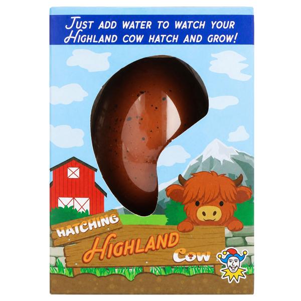 Æg med Voksende Highland Ko Brun 6,5 cm