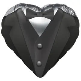 Folieballon Smoking Bryllup S&oslash;lv 45 cm
