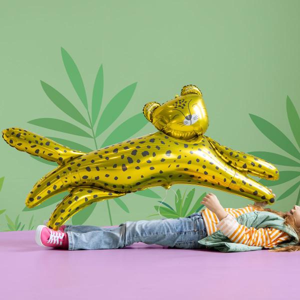 Folieballon Leopard Guld