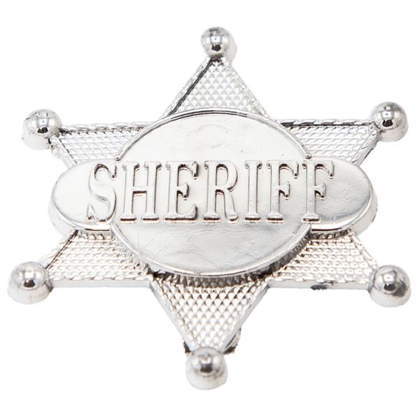 Cowboyrevolver med Sherifstjerne Sølv
