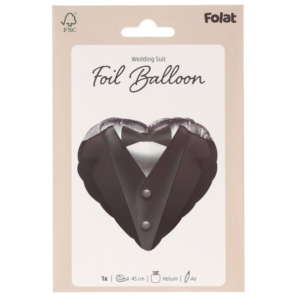 Folieballon Smoking Bryllup Sølv 45 cm