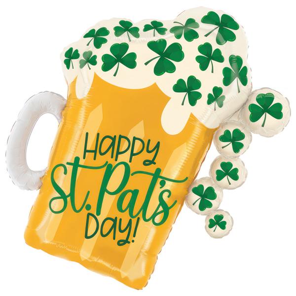 Ølglas Folieballon Happy St. Pat's Day!