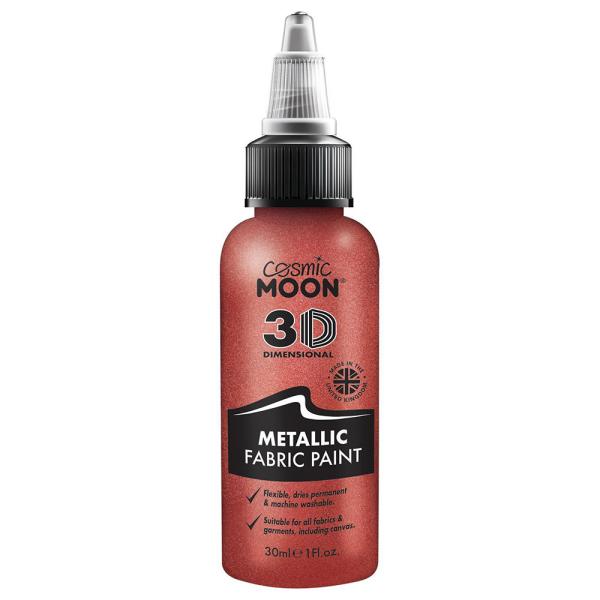 Cosmic Moon Metallisk Tekstilfarve Rød 30 ml