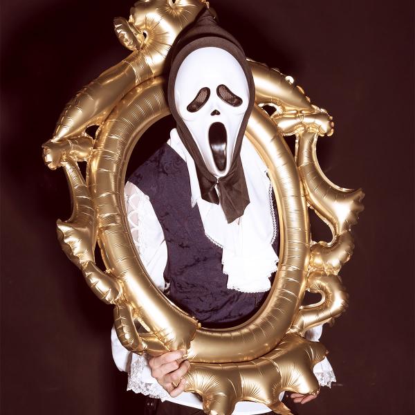 Spøgelsesmaske med Stofbagside