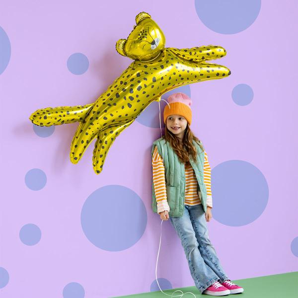 Folieballon Leopard Guld