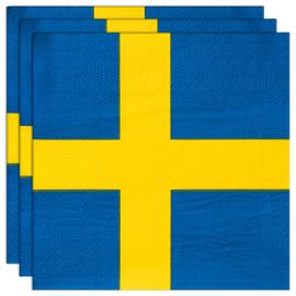 Servietter Svenske Flag 20-pak