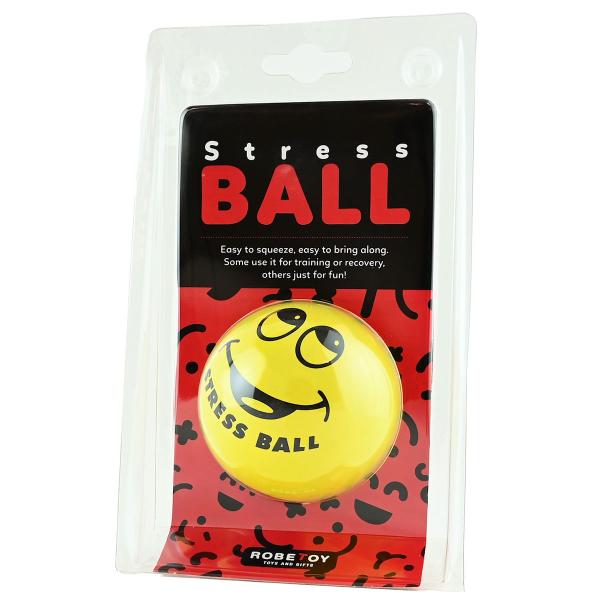 Stressbold Smiley Gul