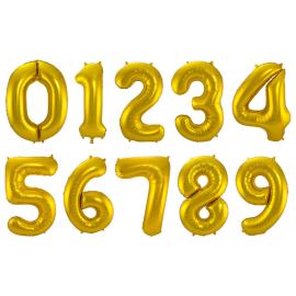 Talballon Guld 3 86 cm