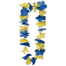Blomsterhalskæde Gul/Blå 100 cm
